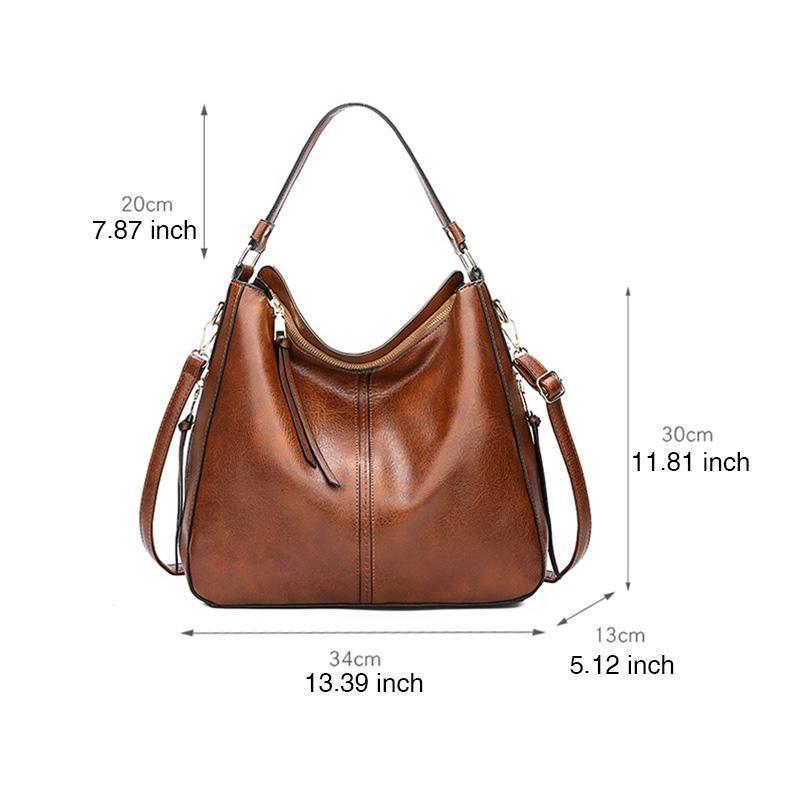 Premium Leather Shoulder Crossbody Hobo Handbag With GIFT