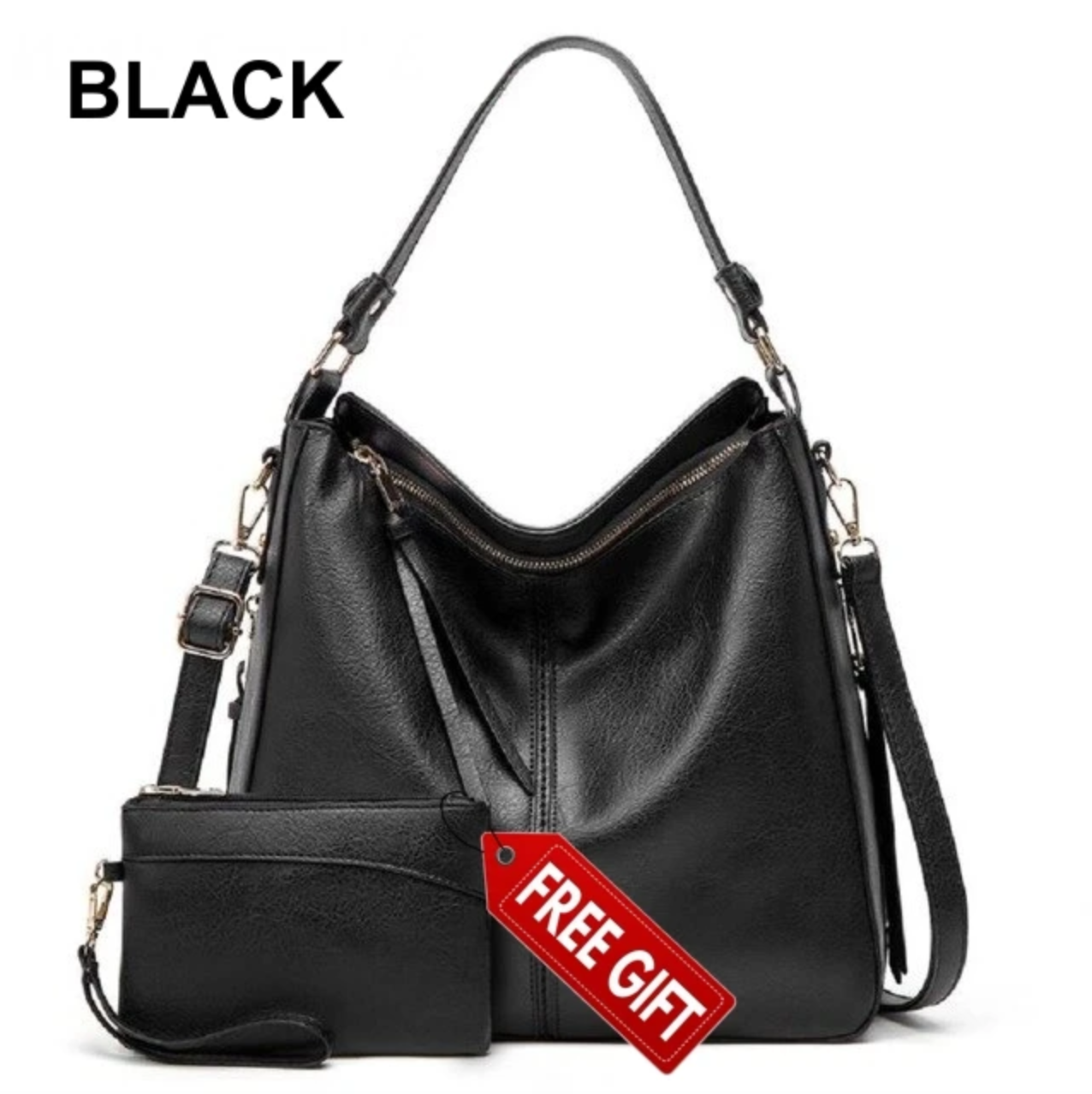 Premium Leather Shoulder Crossbody Hobo Handbag With GIFT