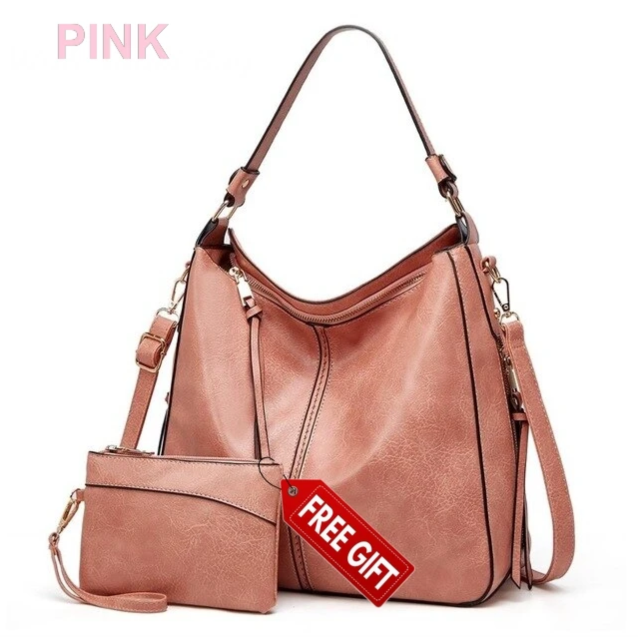 Premium Leather Shoulder Crossbody Hobo Handbag With GIFT