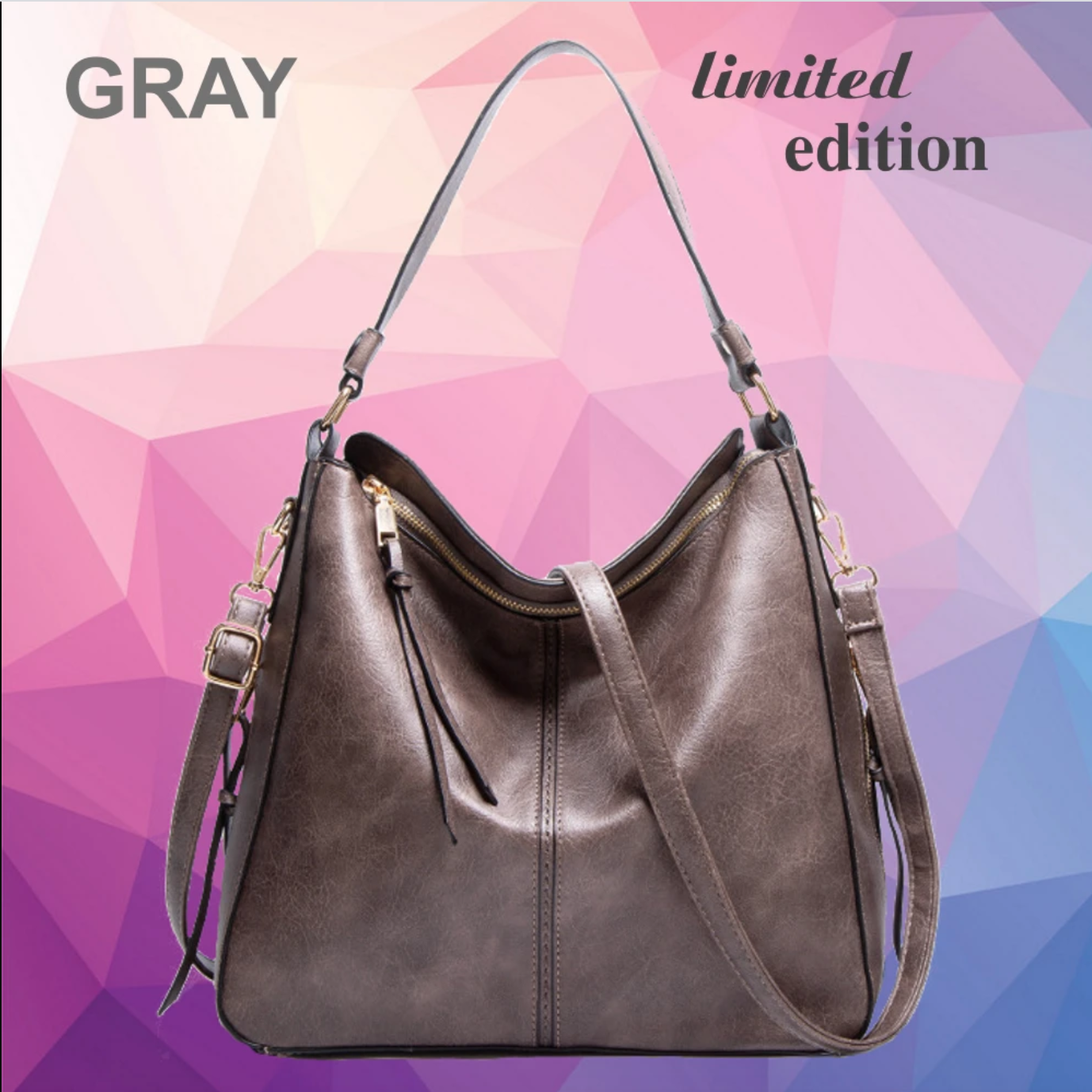 Premium Leather Shoulder Crossbody Hobo Handbag With GIFT