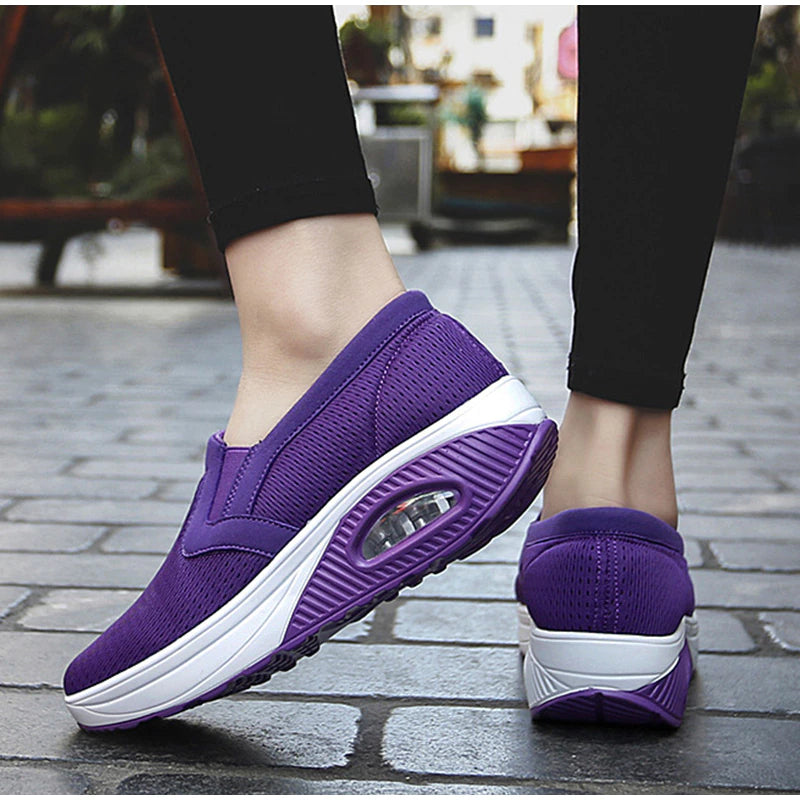 Premium Air Cushion Slip-On Orthopedic Diabetic Walking Shoes, Soft Comfortable Working Shoes